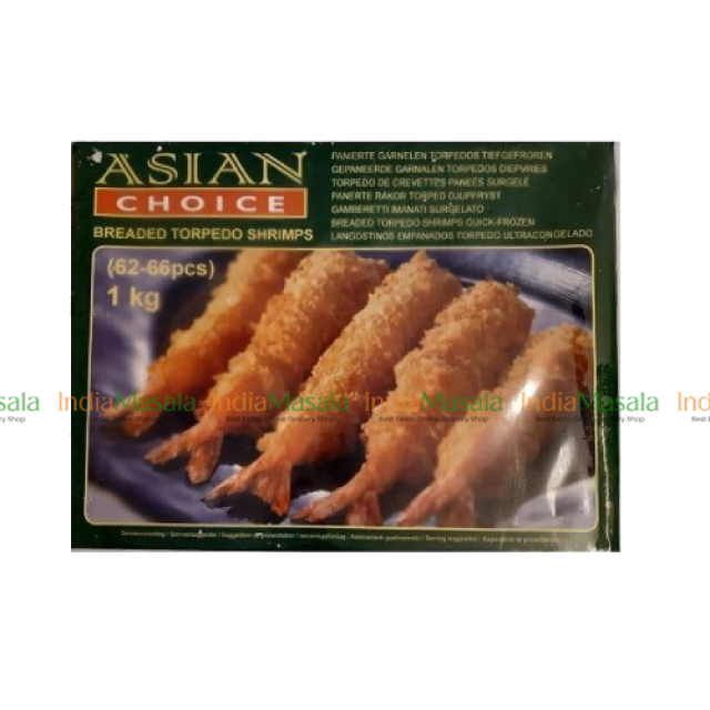 ASIAN CHOICE BREADED TORPEDO SHRIMP (TEMPURA)- 1Kg [FZN]