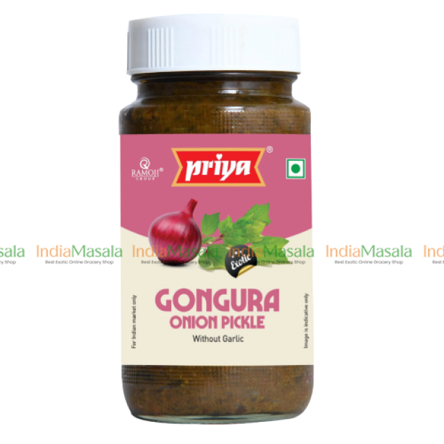 PRIYA GONGURA ONION PICKLE WITHOUT GARLIC-300g