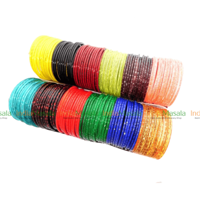 GLASS BANGLES (Random colour) - 1 Dozen