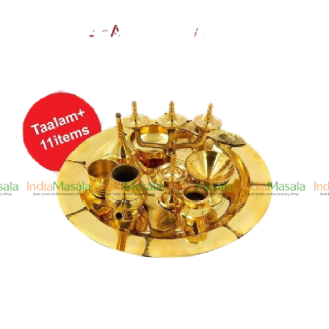 BRASS POOJA SETKERALA ASTAMANGALYA SET-1Pc