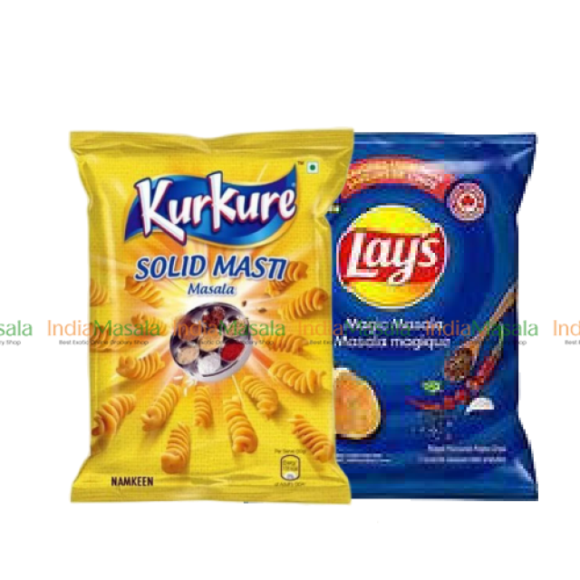COMBO PACK  KURKURE SOLID MASTI - 60g + LAYS MAGIC MASALA - 52g