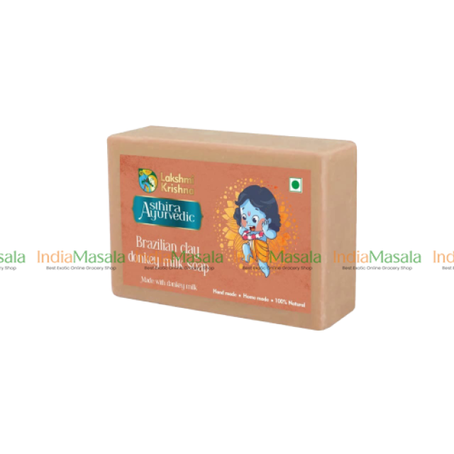 LAKSHMI KRISHNA BRAZILIAN CLAY DONKEY MILK SOAP - 100g