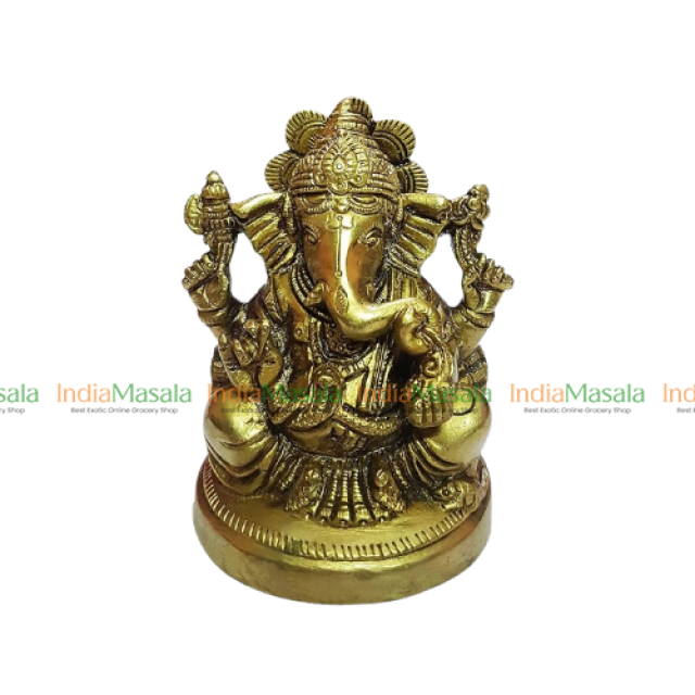LORD GANESH BRASS STATUE - 1Pcs