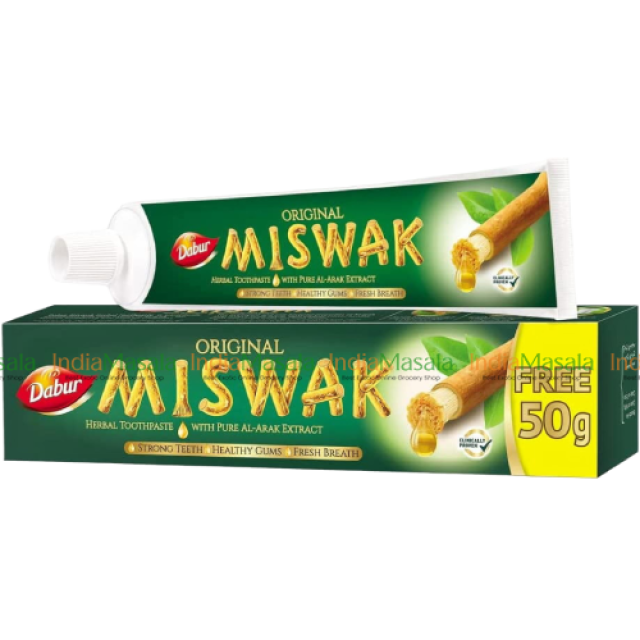 DABUR MISWAK HERBAL TOOTHPASTE 120 50g FREE