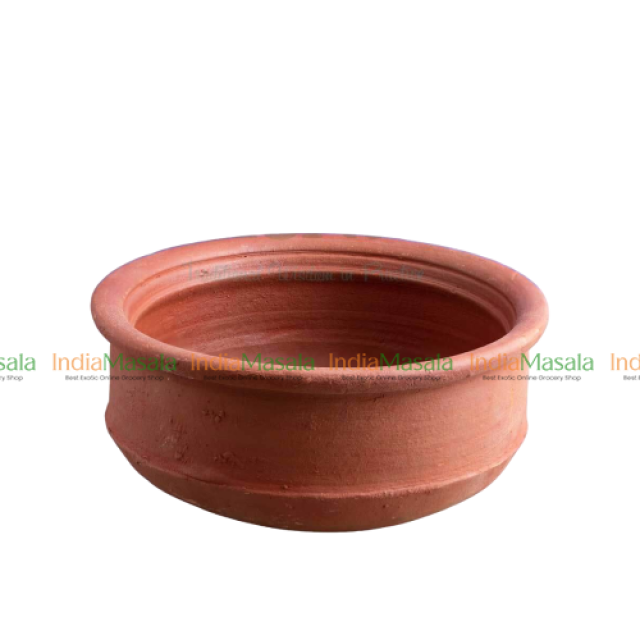TRADITIONAL SPINACH COOKING CLAY POT CHATTI -1Pcs