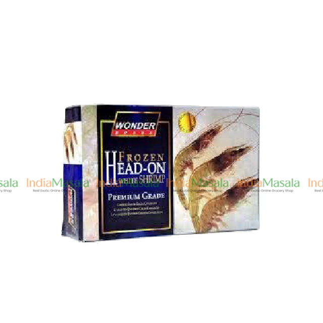 WONDER FROZEN HEAD ON PREMIUM GRADE WHITE SHRIMP 50 60-2Kg FZN